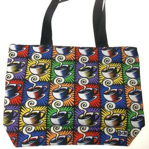Coffee Cappuccino Tote Bag Zippered Artist Burton